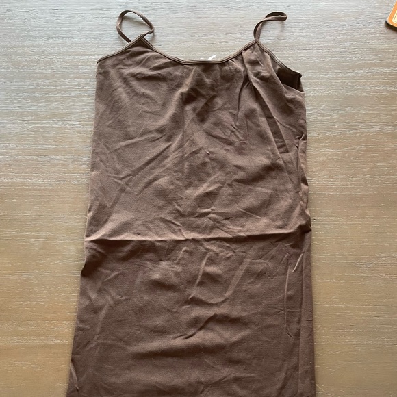 Vintage 90’s Body Con Brown Ultra Mini Dress - Picture 1 of 3